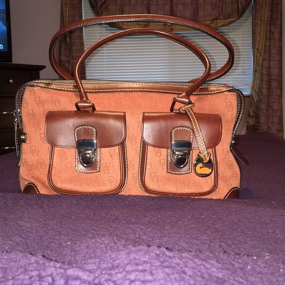 Dooney & Bourke Classic Fabric and Leather Bag - Picture 1 of 10